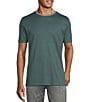Murano Liquid Luxury Slim Fit Textured Short Sleeve T-Shirt, Color:Antique Teal - Image 1