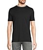 Murano Liquid Luxury Slim Fit Textured Short Sleeve T-Shirt, Color:Black - Image 1