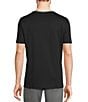 Murano Liquid Luxury Slim Fit Textured Short Sleeve T-Shirt, Color:Black - Image 2
