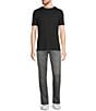 Murano Liquid Luxury Slim Fit Textured Short Sleeve T-Shirt, Color:Black - Image 3