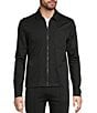 Murano Liquid Luxury Slim Fit Zip Shirt Jacket, Color:Black - Image 1