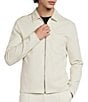 Murano Liquid Luxury Slim Fit Zip Shirt Jacket, Color:Light Stone - Image 1