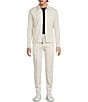 Murano Liquid Luxury Slim Fit Zip Shirt Jacket, Color:Light Stone - Image 3