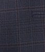 Color:Navy - Image 4 - Lucas Carrot Fit Glen Plaid Suit Separates Dress Pants
