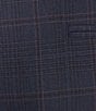 Murano Lucas Carrot Fit Glen Plaid Suit Separates Dress Pants, Color:Navy - Image 4