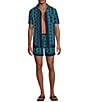 Murano Mod Stripe 5#double; Cabana Swim Trunks, Color:Dark Green - Image 3