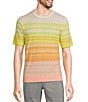 Color:Multi White - Image 1 - Modern Maritime Collection Stripe Short Sleeve Sweater