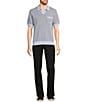 Murano Modern Performance Johnny Collar Short Sleeve Knit Sweater, Color:Lavender Blue - Image 3