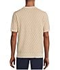 Murano Modern Performance Johnny Collar Short Sleeve Knit Sweater, Color:Stone - Image 2