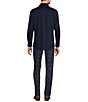Color:Navy - Image 4 - Non-Iron Slim Fit Spread Collar Cool Max Knit Dress Shirt