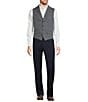 Murano Notch Lapel Check Suit Separates Vest, Color:Blue - Image 3