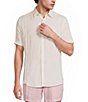 Murano Oaxaca Collection Classic Fit Textured Solid Short Sleeve Woven Shirt - Image 5