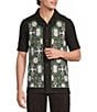 Murano Oaxaca Collection Slim Fit Embroidered Short Sleeve Woven Camp Shirt - Image 1