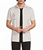 Murano Oaxaca Collection Slim Fit Placed Eyelet Short Sleeve Woven Camp Shirt - Image 1