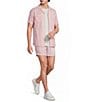 Murano Oaxaca Collection Slim Fit Linen Stripe Short Sleeve Woven Shirt - Image 3