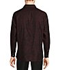 Color:Burgundy - Image 2 - Tonal Paisley Print Long-Sleeve Woven Shirt