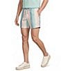 Murano Palm Springs Collection Linen Blend Stripe 5.5#double; Inseam Shorts - Image 1