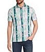 Murano Palm Springs Collection Slim Fit Stripe Button Front Shirt - Image 1