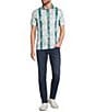 Murano Palm Springs Collection Slim Fit Stripe Button Front Shirt - Image 3