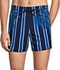 Murano Palm Stripe 5#double; Cabana Swim Trunks - Image 1