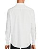 Color:White - Image 2 - Pattern Jacquard Long Sleeve Woven Shirt