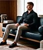 Murano Performance Athletic Fit Solid Stretch Long Sleeve Woven Shirt - Image 5