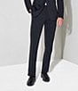 Color:Black - Image 4 - Performance Stretch Alex Slim-Fit Suit Separates Flat-Front Dress Pants