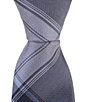 Color:Blue - Image 1 - Plaid 2 3/4#double; Woven Silk Blend Tie