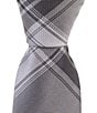 Color:Grey - Image 1 - Plaid 2 3/4#double; Woven Silk Blend Tie