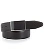 Color:Black - Image 1 - Plaque Reversible Leather Belt
