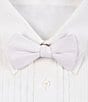 Color:Bright White - Image 1 - Pre-Tied Silk Bow Tie