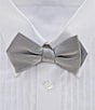 Color:Silver - Image 1 - Pre-Tied Silk Bow Tie