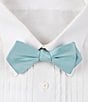 Color:Aqua - Image 1 - Pre-Tied Silk Bow Tie