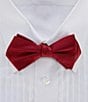 Color:Red - Image 1 - Pre-Tied Silk Bow Tie