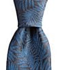 Color:Blue - Image 1 - Repeating Palm 2 3/4#double; Woven Silk Tie