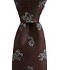 Murano Saint Flower Bunch 3#double; Narrow Woven Silk Blend Tie - Image 1