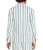 Murano Saronic Islands, Greece Collection Slim Fit Chenille Stripe Suit Separates Jacket - Image 2