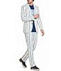 Murano Saronic Islands, Greece Collection Slim Fit Chenille Stripe Suit Separates Jacket - Image 3