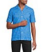 Murano Saronic Islands Greece Collection Slim Fit Embroidered Short Sleeve Woven Camp Shirt - Image 1