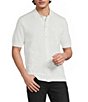 Murano Saronic Islands, Greece Collection Textured Short Sleeve Applique Button Front Shirt - Image 1