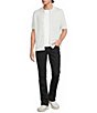 Murano Saronic Islands, Greece Collection Textured Short Sleeve Applique Button Front Shirt - Image 4