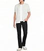 Murano Saronic Islands, Greece Collection Textured Short Sleeve Applique Button Front Shirt - Image 4