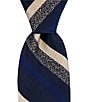 Murano Sateen Narrow Multi Stripe Silk Poly Tie - Image 2