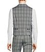 Color:Grey - Image 2 - Shawl Glen Plaid Vest