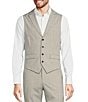 Color:Light Grey - Image 1 - Shawl Glen Plaid Vest