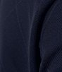 Color:Midnight Blue - Image 4 - Slim Fit Performance Stretch Diamond Jacquard Quarter-Zip Short Sleeve Polo Shirt