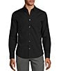 Color:Black - Image 1 - Collezione Collection Slim-Fit Non-Iron Solid Long-Sleeve Woven Shirt