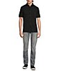Murano Slim Fit Performance Solid Short Sleeve Coat Front Woven Shirt - Image 3