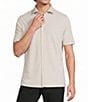 Murano Slim Fit Performance Solid Short Sleeve Coat Front Woven Shirt - Image 5