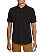 Color:Black - Image 1 - Slim-Fit Performance Stretch Short Sleeve Woven Shirt